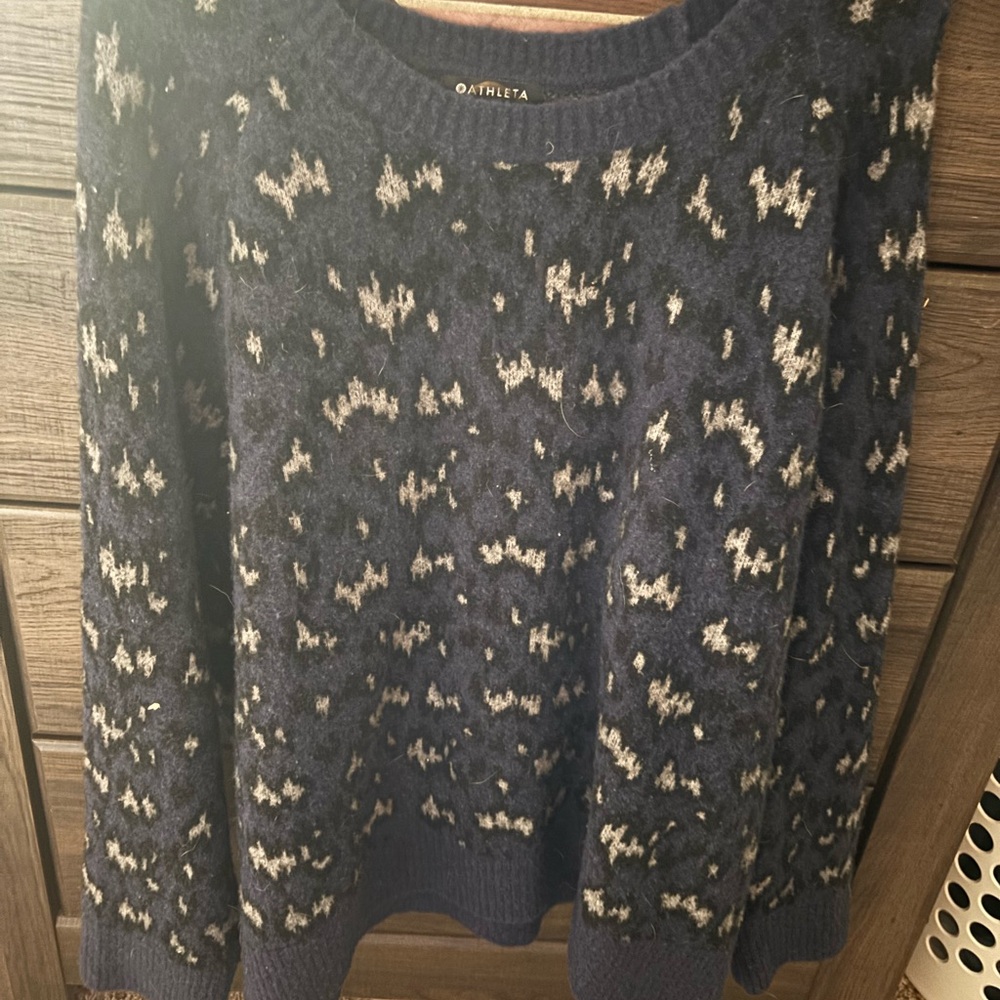 Athleta Dark Blue Patterned Women's Sweater